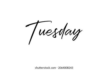 Tuesday In the creative lettering style
