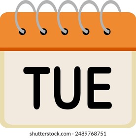 Tuesday date or calendar vector image or clipart for project work or business