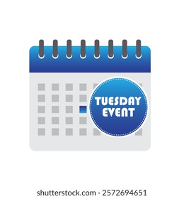 Tuesday Events With Calendar Style design 