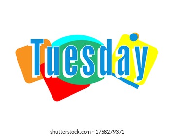 Tuesday flat icon for calender, simple illustration, eps 10