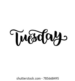 Tuesday Handwriting Font By Calligraphy Vector Stock Vector (Royalty ...