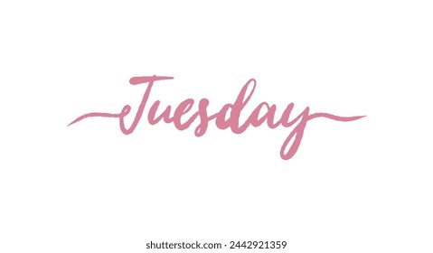 Martes - vector de letras aislado sobre fondo blanco