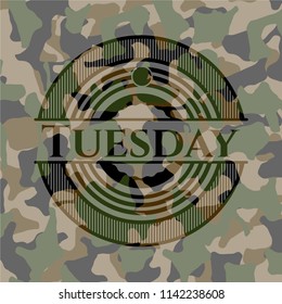 Tuesday on camouflaged texture
