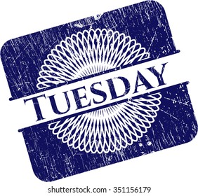 Tuesday rubber seal with grunge texture