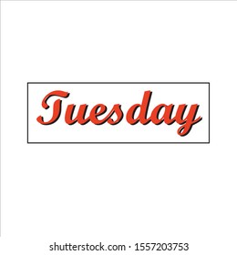 Tuesday Text On White Background Stock Vector (Royalty Free) 1557203753 ...