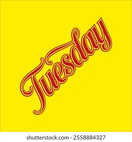 Tuesday Text with yellow background