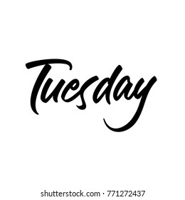 Tuesday Typography Design Black For Poster or Advertising purpose