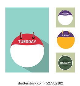Tuesday Vector Illustration,Badge, Monday, Symbol, Day, Design Element