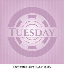   Tuesday vintage pink emblem