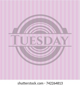 Tuesday vintage pink emblem