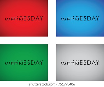tuesday to wednesday turning text set