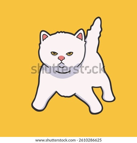 Tuff Guy Cat Meme Sticker T-shirt Vector Cute Illustration