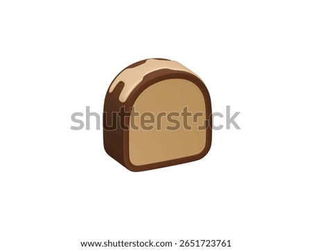  tuffle cake icon 3d illustration render