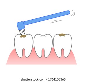Tuft brush toothpaste leftover food