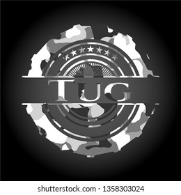 Tug on grey camouflage pattern