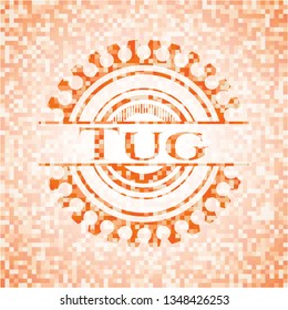Tug orange mosaic emblem