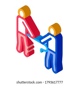 Tug Of War Battle Icon Vector. Isometric Tug Of War Battle sign. color isolated symbol illustration