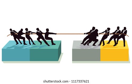 Tug of war with the competition