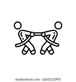 Tug of War icon in vector. Illustration