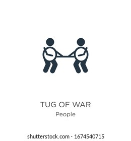 Tug of war icon vector. Trendy flat tug of war icon from people collection isolated on white background. Vector illustration can be used for web and mobile graphic design, logo, eps10