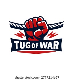 Tug of War Teamwork Concept Vector Illustration