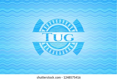 Tug water wave representation style badge.