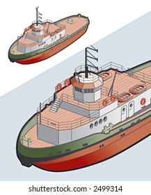 Tugboat Icon. Design Element 41i