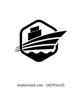 tugboat ship logo designs vector