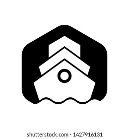 tugboat ship logo designs vector