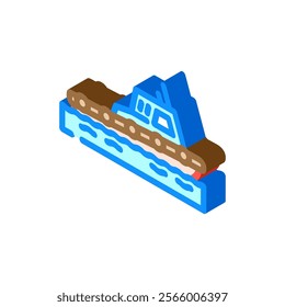 tugboat ship transport marine isometric icon vector. tugboat ship transport marine sign. isolated symbol illustration