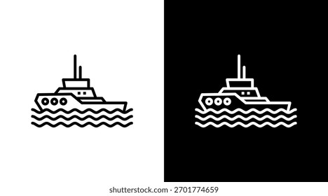Diseño de conjunto de iconos de remolcador blanco