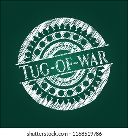 Tug-of-war chalk emblem