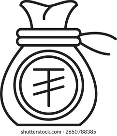 Design de ícone de estilo preenchido Tugrik