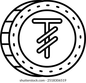 Tugrik Line vector Icon Design