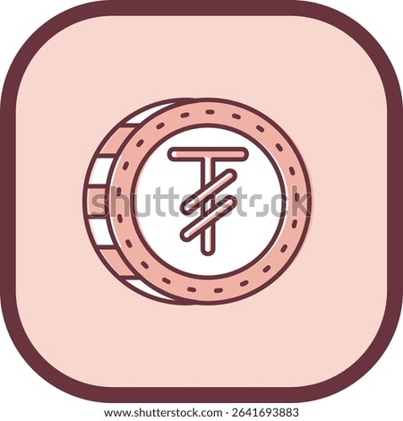 Tugrik Line vector Icon Design