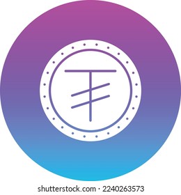 Icono del vector Tugrik. Se puede usar para imprimir, móviles y aplicaciones web.