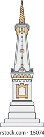 Tugu Jogjakarta Vector Indonesia Icon