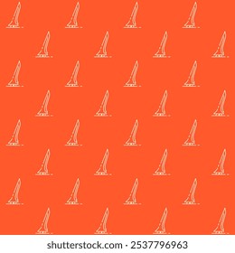 Tugu Keris Solo - Indonesia City Landmark Vector Seamless Pattern