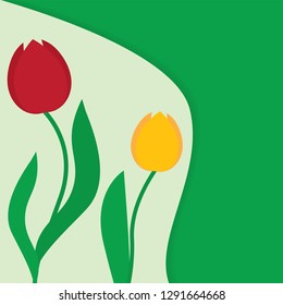 tuips flower background- vector illustration