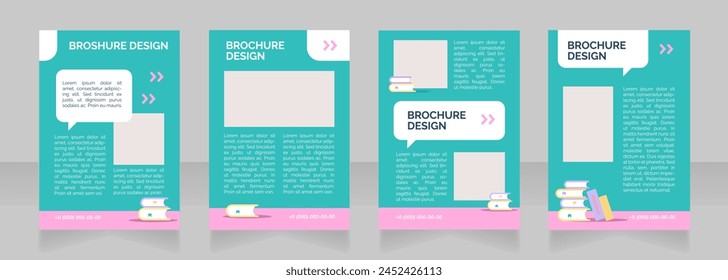 Tuition assistance program blank brochure layout design. Student benefits. Vertical poster template set with empty copy space for text. Premade corporate reports collection. Editable flyer paper pages