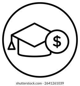 tuition fee icon simple flat icon vector symbol
