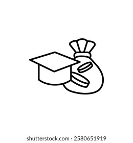 tuition fee icon Vector logo set flat
