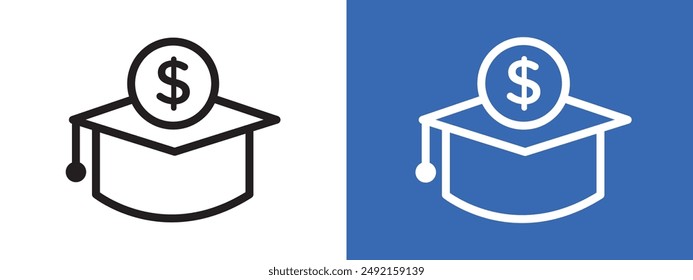 tuition fee logo sign set vector outline