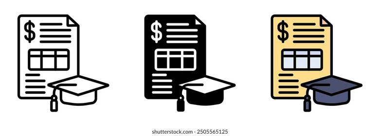 Tuition Icon, the fee charged by educational institutions for instruction, typically paid by students or their families each academic term.