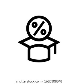 Tuition icon vector illustration logo template for many purpose. Isolated on white background.