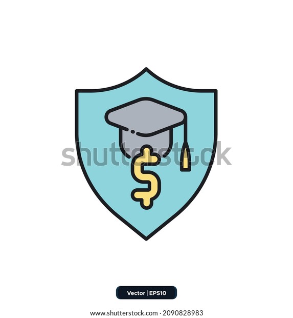 Tuition Insurance icon. Insurance Related\
Vector Icons. Contains such Icons as Car Protection, Health\
Insurance, Contract, life and property, and more.\
EPS10