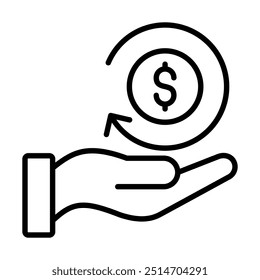Tuition Reimbursement icon line vector illustration