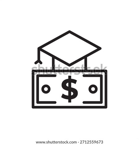 Tuition reimbursement icon symbolizing educational assistance, funding for development, and learning support, representing HR benefits, employee training, finance, career growth, and academic funding.