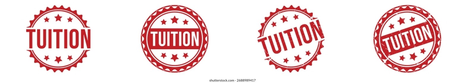 TUITION rubber stamp vector illustration on white background