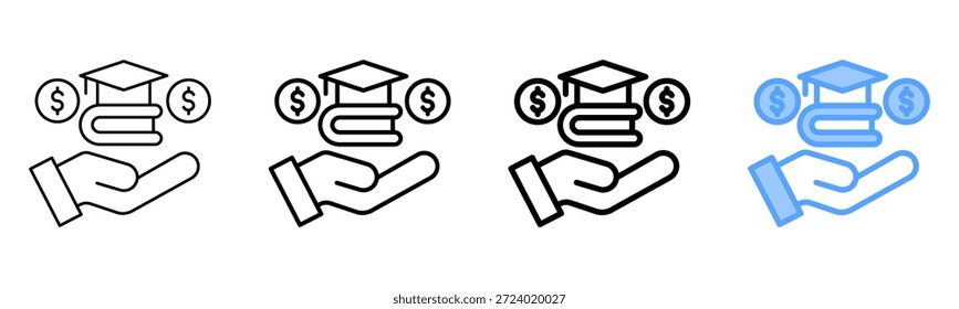 Conjunto de Coleções de Estruturas de Tópicos de Estilo Diferente do Ícone de Suporte de Ensino